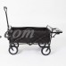 Mac Sports Collapsible Folding Outdoor Garden Utility Wagon Cart w/ Table, Grey   